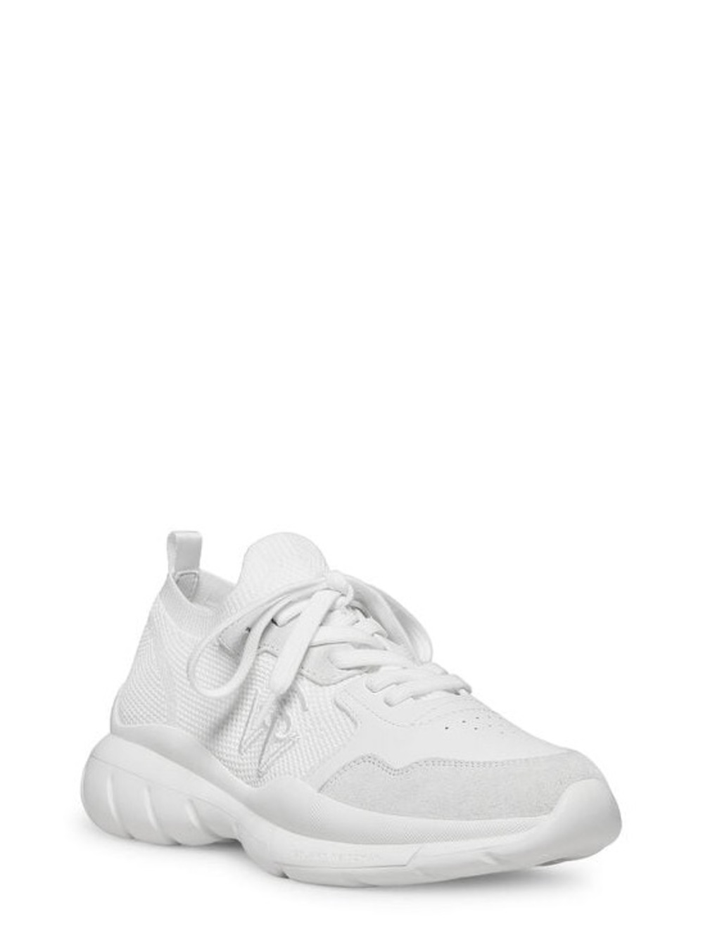 Stuart Weitzman White Knit Calf Leather 5050 Sneakers 8